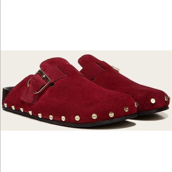 Veronica beard fern clogs size 36 studded suede mules - Picture 2 of 8